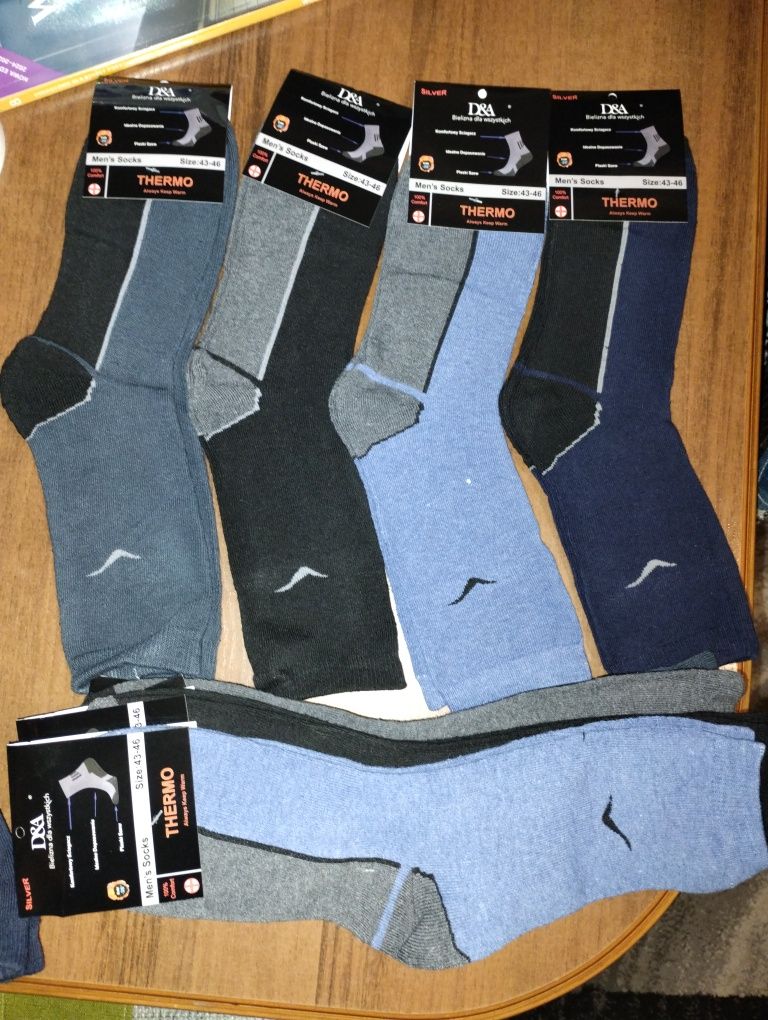 Thermo Men's Socks,skarpety męskie frotte,ciepłe,bawełna,40-43,43-46