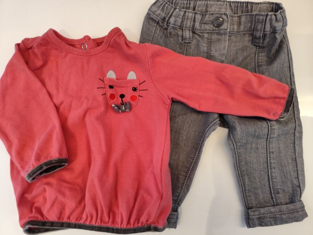 Conjunto camisola e calça menina Chicco 6 meses - 62 cms