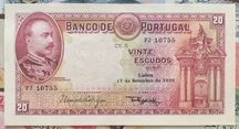 Nota 20$ 1929 Mousinho de Albuquerque Estado Quase Nova