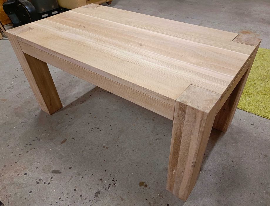 Stół dębowy 160x90 dostawki 240x90cm drewniany grube nogi stolarz