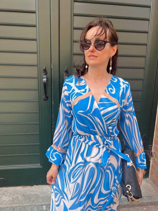 Sklep NOWA włoska szyfonowa sukienka damska wesele impreza uroczystość