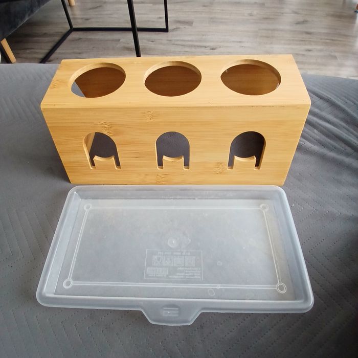 Kesper 58650 Stojak na butelki z tacką ociekową, 32 x 17,5 x 12 cm