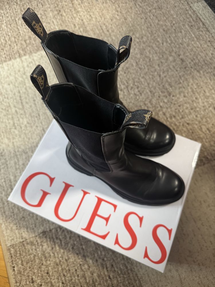 Черевики Guess, сорні, екошкіра , 38 рощмір ( 25 см)