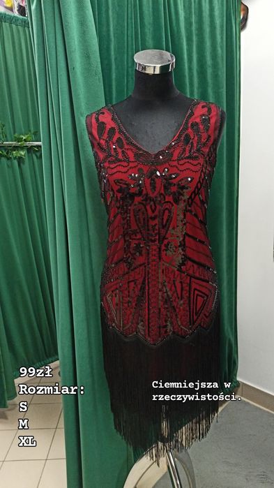 Sukienki cekinowe w stylu lat 20, flapper, retro Wrocław