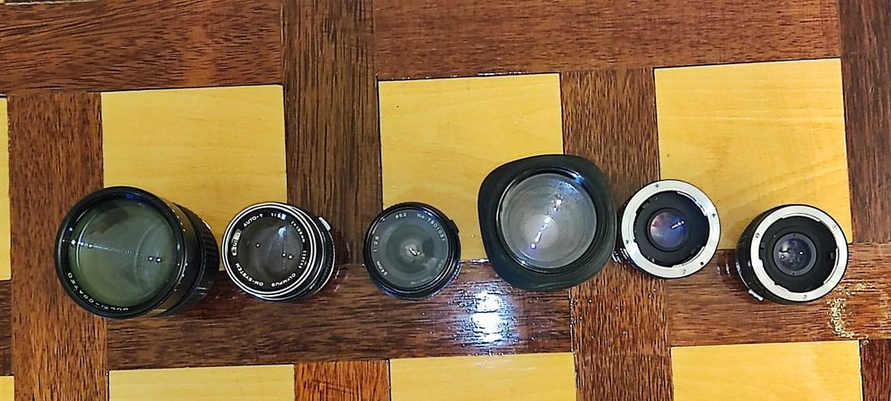 Olympus OM-2N with 6 lenses and kit