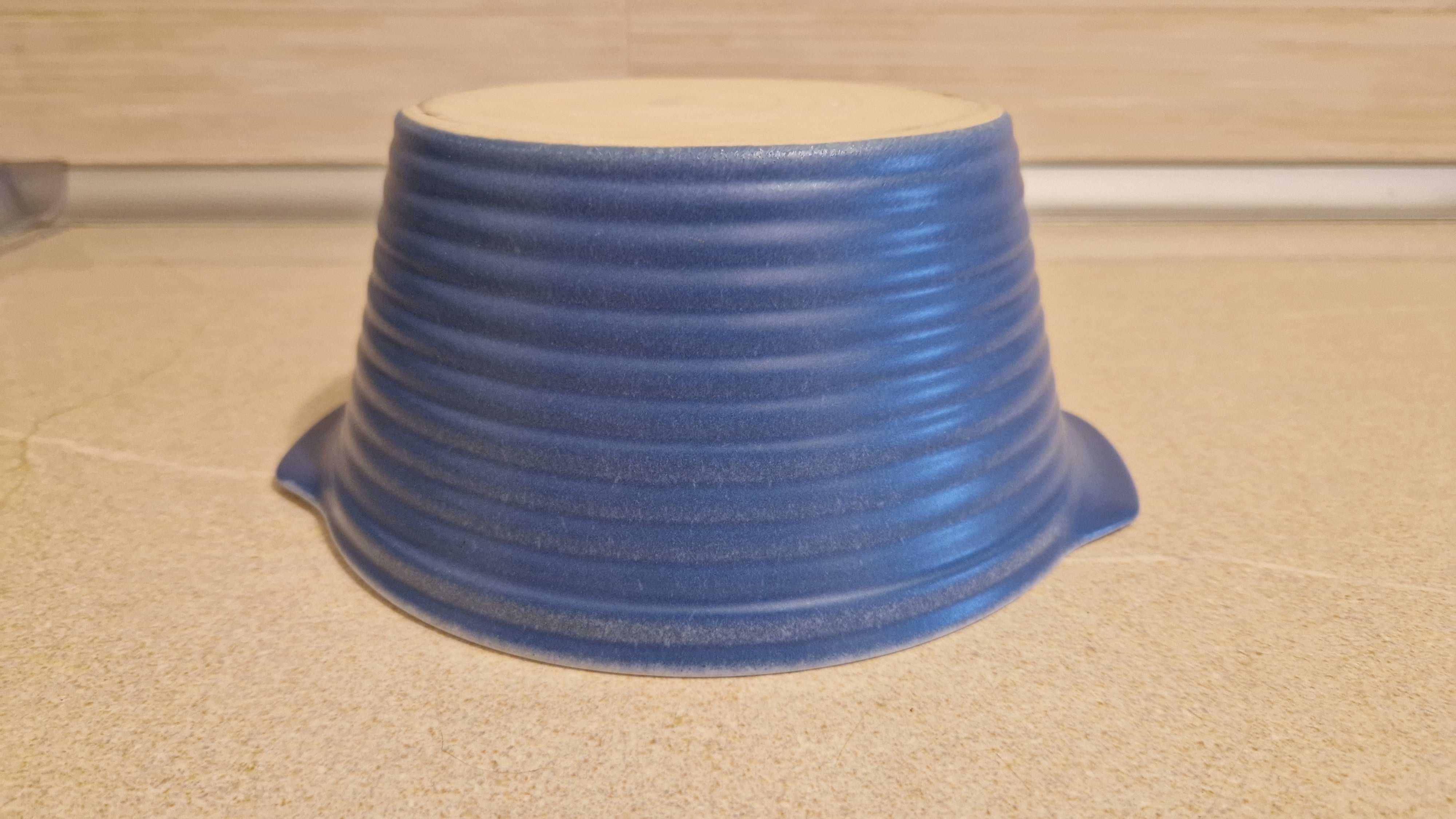 Taça de servir, pode ir ao forno, azul e branco