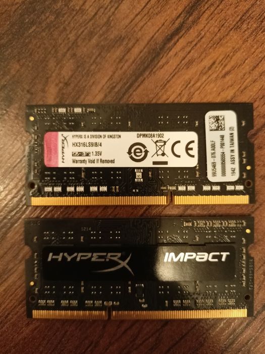 Pamięć RAM 8GB HX316LS9IB/4 hyperX Intel Nuc Laptop 2*4gb