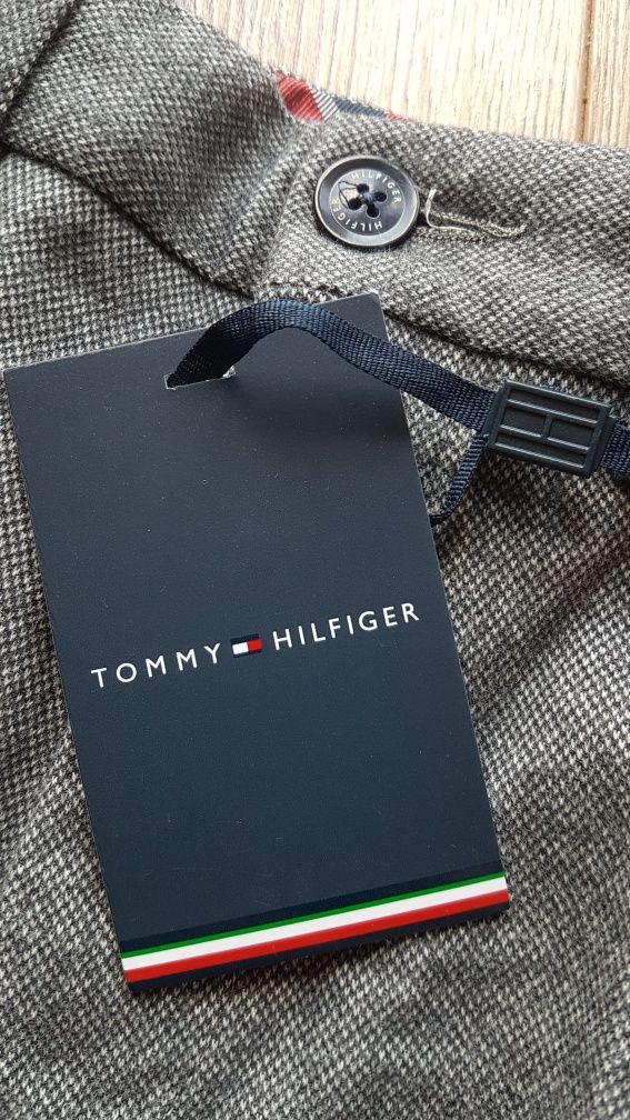 Spodnie męskie Tommy Hilfiger Denton Chino wool look flex straight fit