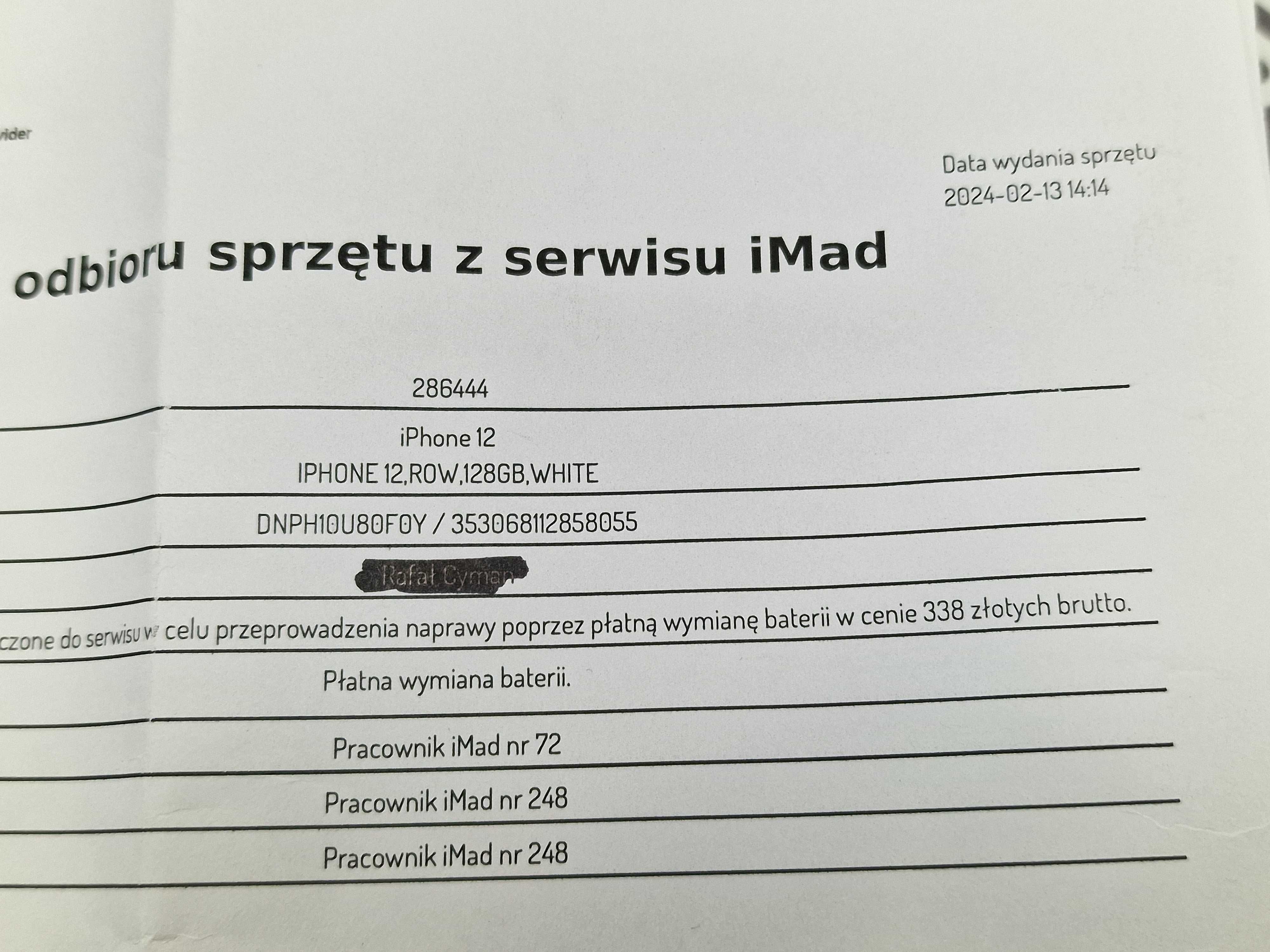 Iphone 12 128GB/ White/ Biały/ BAT 100%/ Grade A/ BDB/ Gwarancja