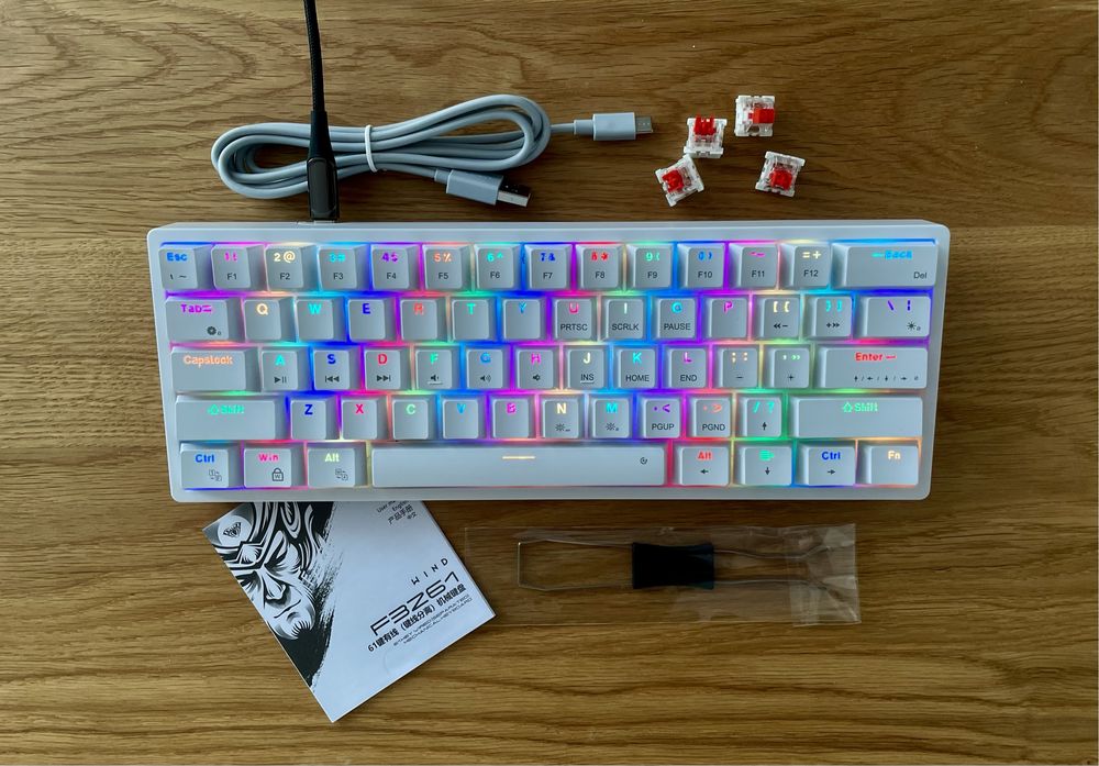 НОВІ Механічні Клавіатури AULA F3261 RED HOT SWAP RGB