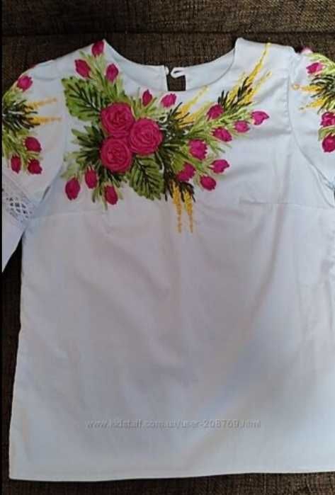 Оригинальная блуза- вышиванка ручной работы