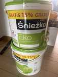 3 wiaderka białej farby śnieżka 11,5L
