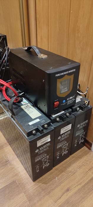 Інвертор(1000W)+3 АКБ(12v100Ah)