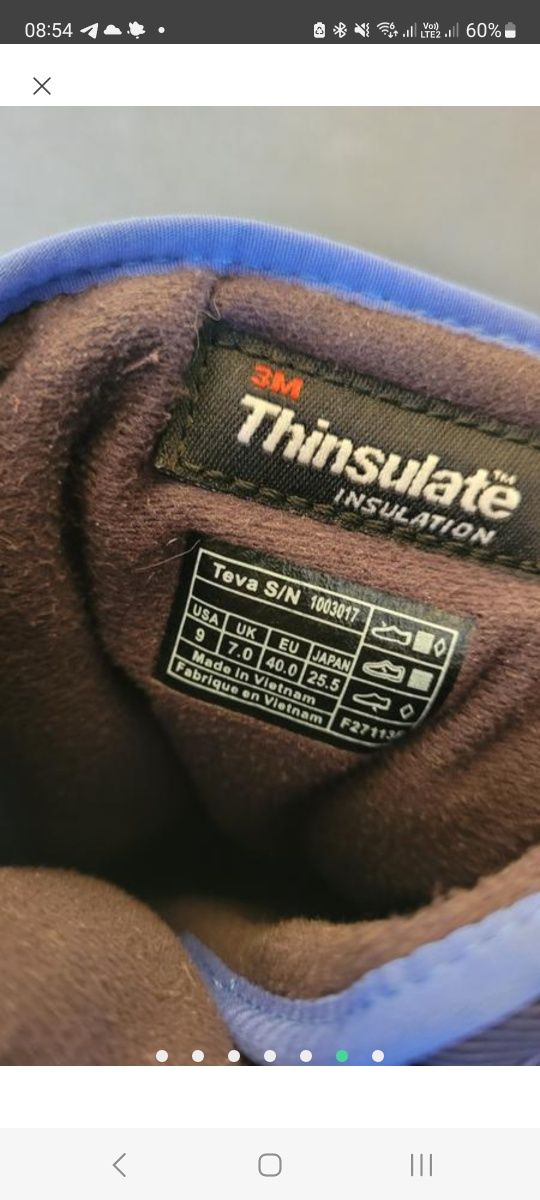 Мембранні високі чоботи Teva  на  Thinsulate