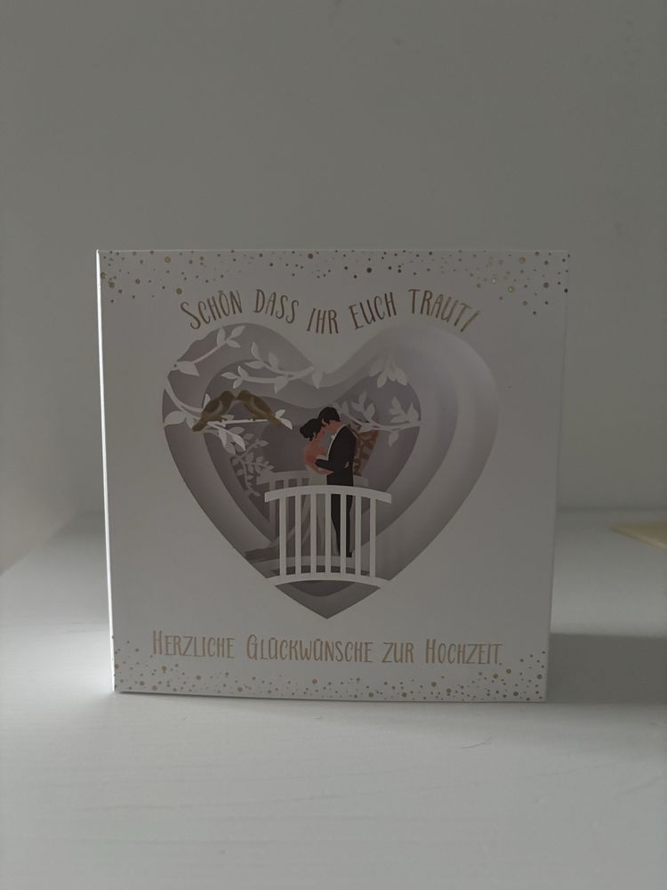 Kartka ślubna po niemiecku 3D pop-up na ślub niemiecka Hochzeit