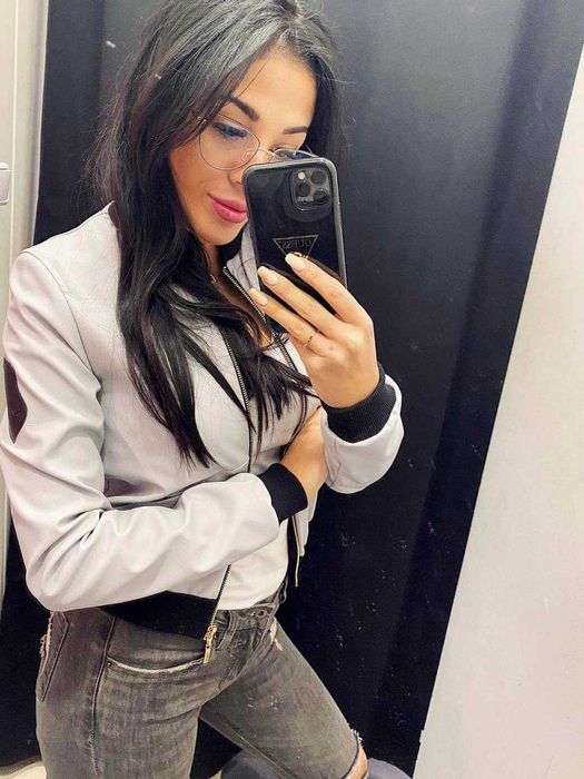 XL L M Kurtka bomberka eco skóra