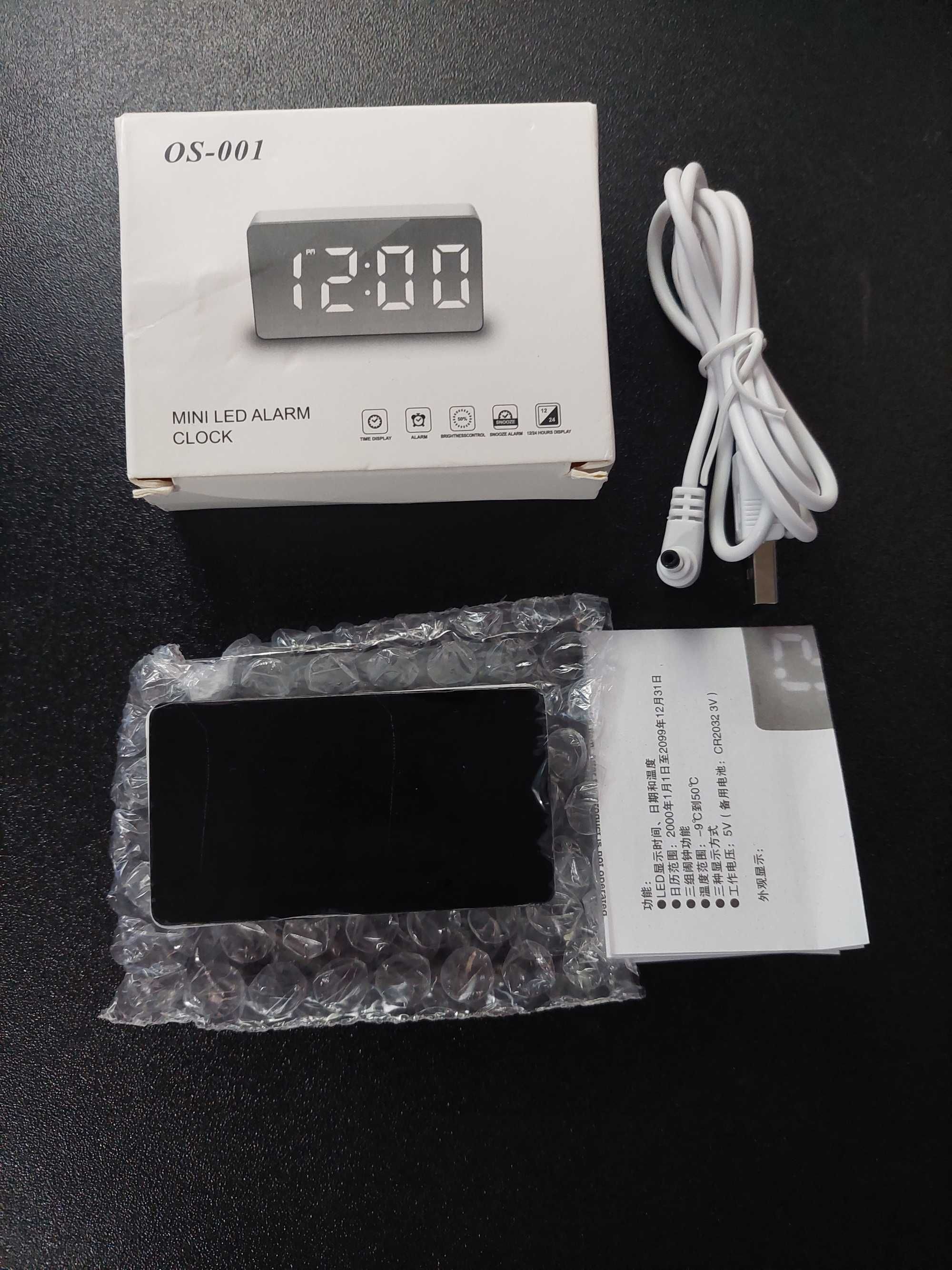 Relógio LED USB Alarme, Data e Temperatura. NOVO