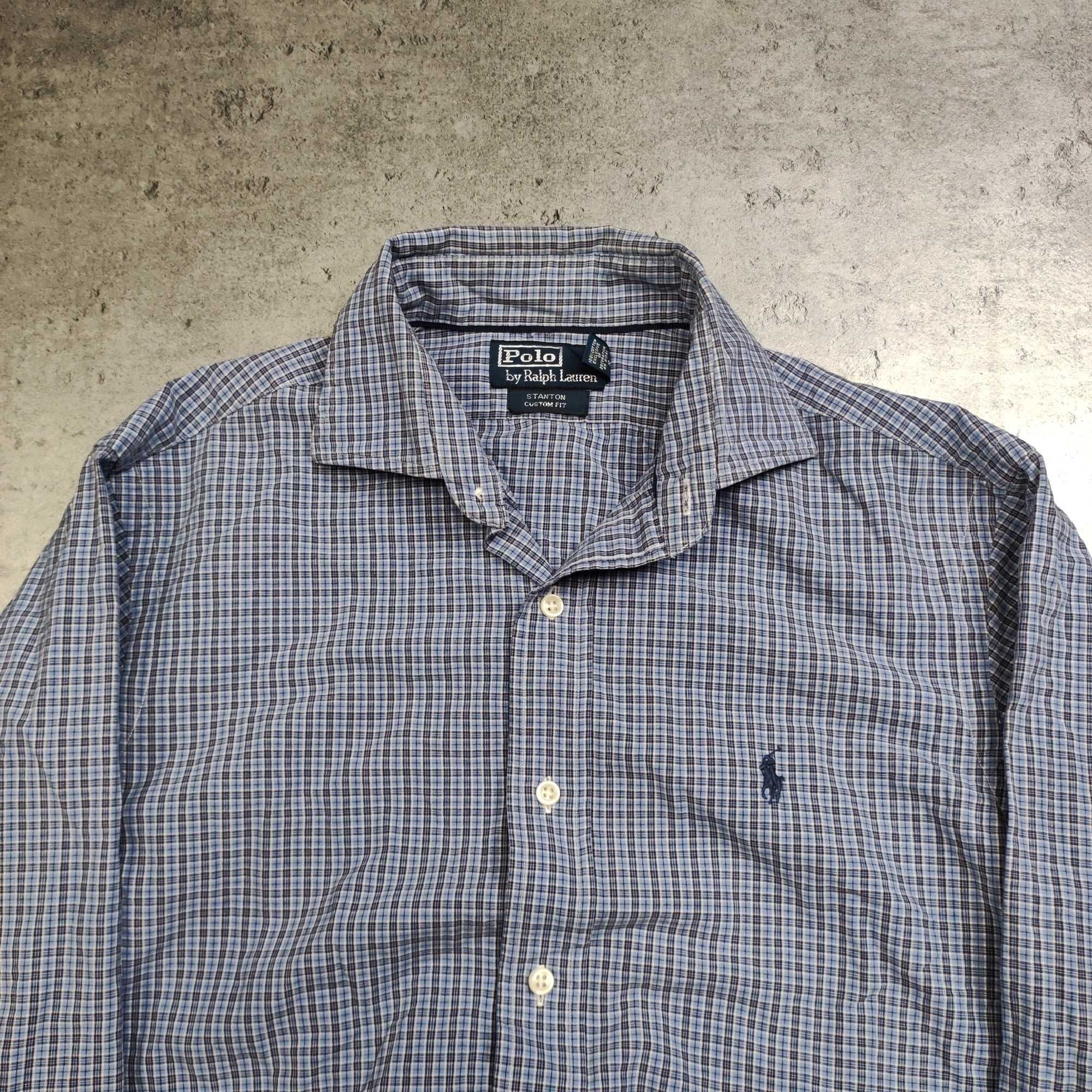 MĘSKA Koszula Elegancka PREMIUM Polo Ralph Lauren Drobna Kratka Konik