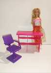Meble dla lalki + lalka typu Barbie