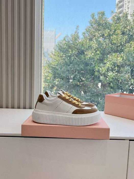 MIU MIU Sneakersy, trampki, tenisówki, buty, skora