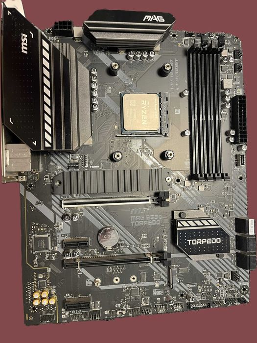 Zestaw Płyta am4 TORPEDO B550 + RYZEN 5 5600x + 32GB RAM