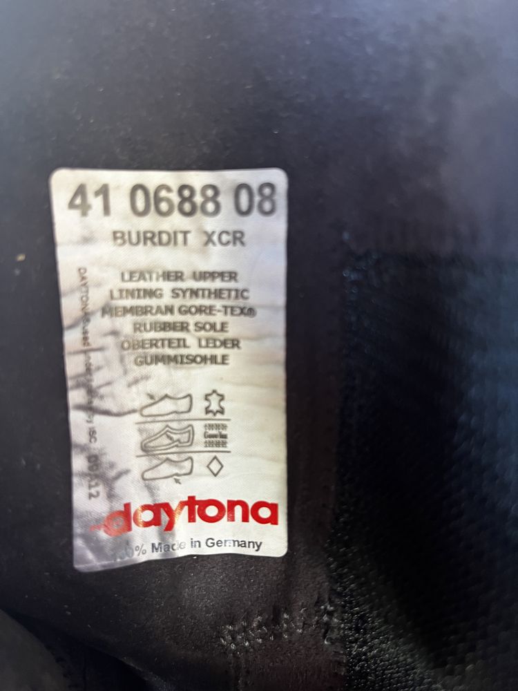Buty motor Daytona Burdit XCR r.41, Membrana Gore-Tex