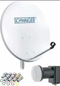 Zestaw Schweiger 714470 antena satelitarna z konwerterem