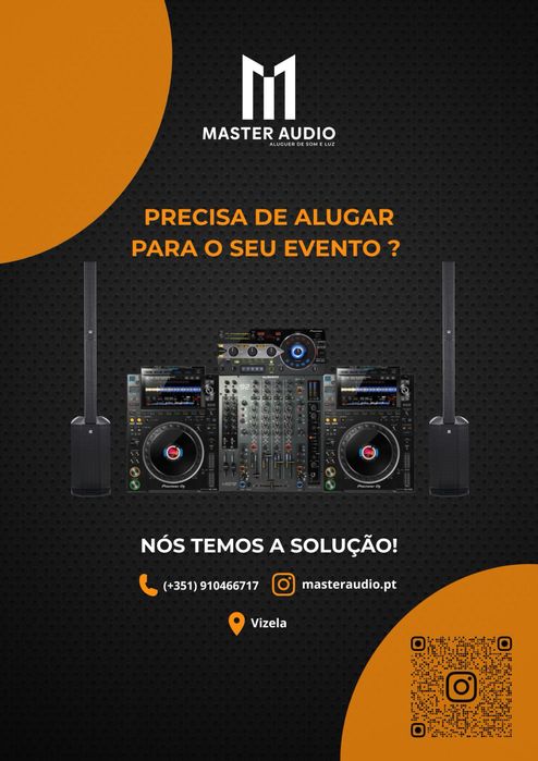 Aluguer de equipamento de DJ e sistema de som