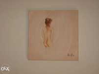 Quadro pintado à mão - "Mulher nua"