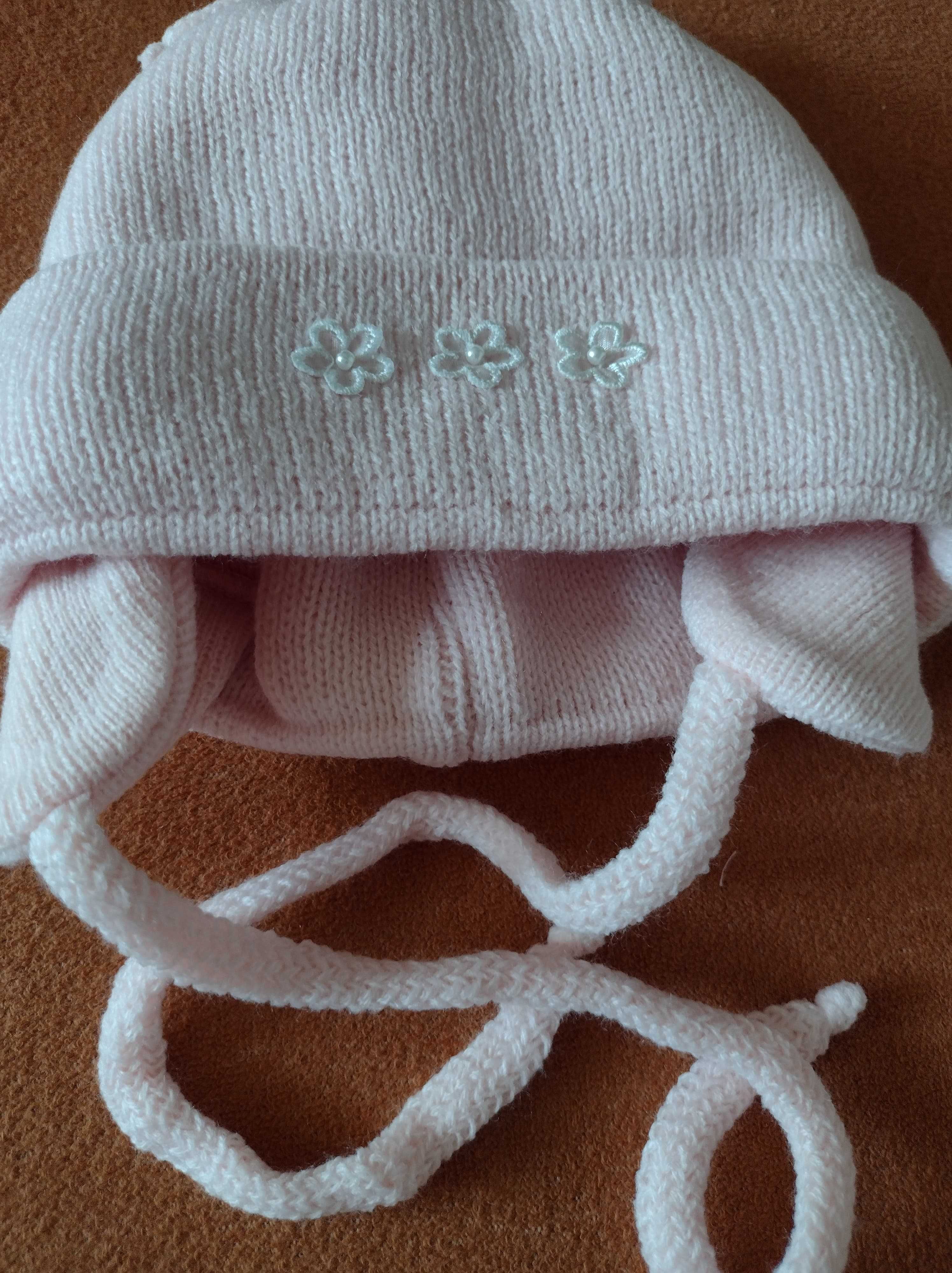Komplet niemowlęcy czapka i szalik
