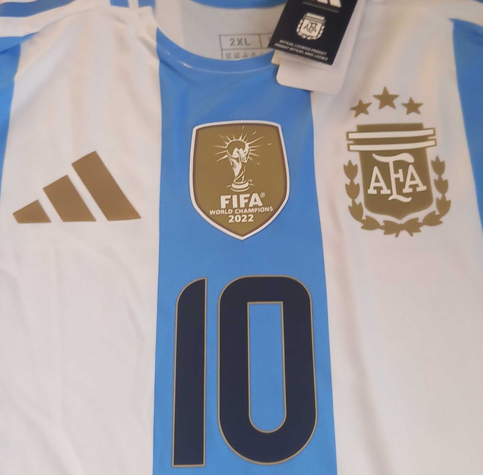 Koszulka Argentyna Adidas Authentic #10 Messi domowa