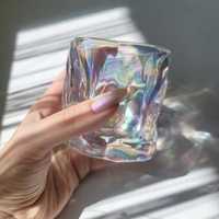 Склянка для напоїв з кольорового скла Хвиля, 240 мл