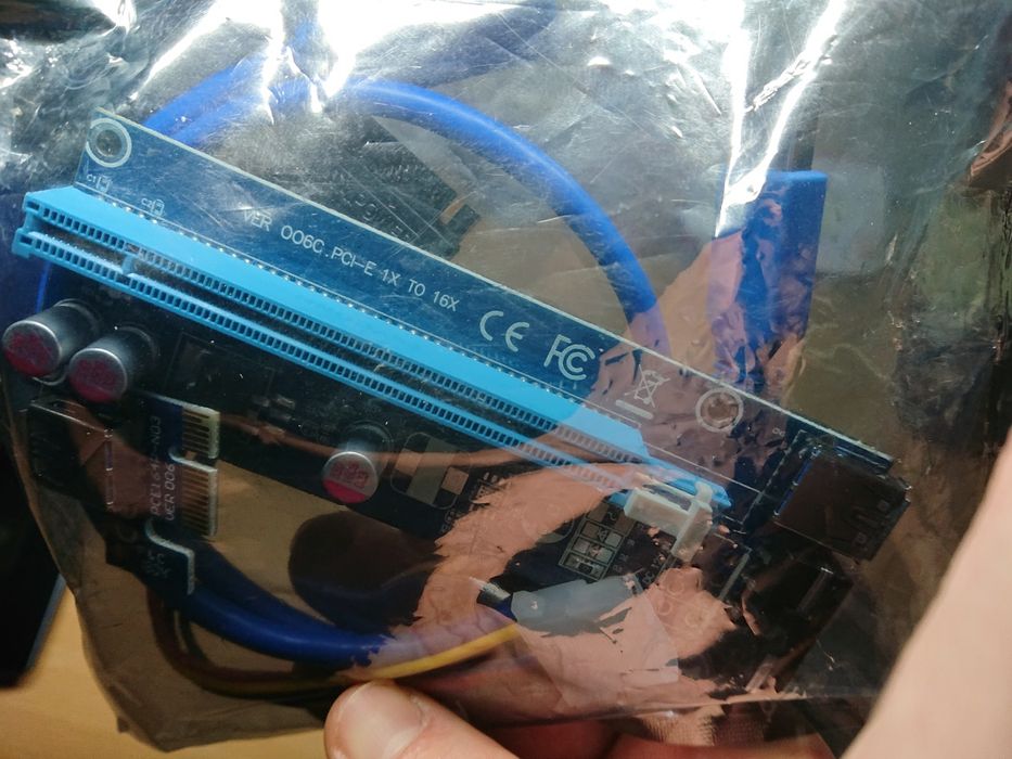 Karta rozszerzeń RISER PCIe USB 3.0 1x to 16x ver 006C- NOWY