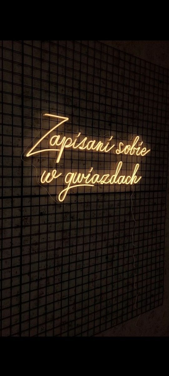 Zapisani sobie w gwiazdach napis led ledon ślub neon