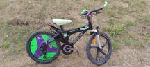 elegancki rower dzieciecy  20' amortyzowany przód.jak motor żużlowy