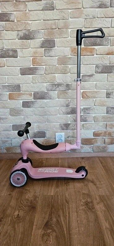 Popychacz kij drążek do hulajnogi Scoot and Ride Różowy