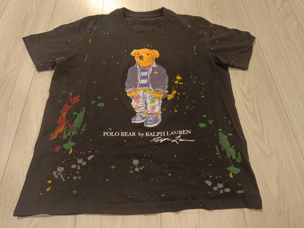 T shery męski Polo by Ralph Lauren z misiem rozmiar L stan idealny