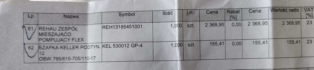 Układ mieszający FLEX REHAU komplet pompa Wilo