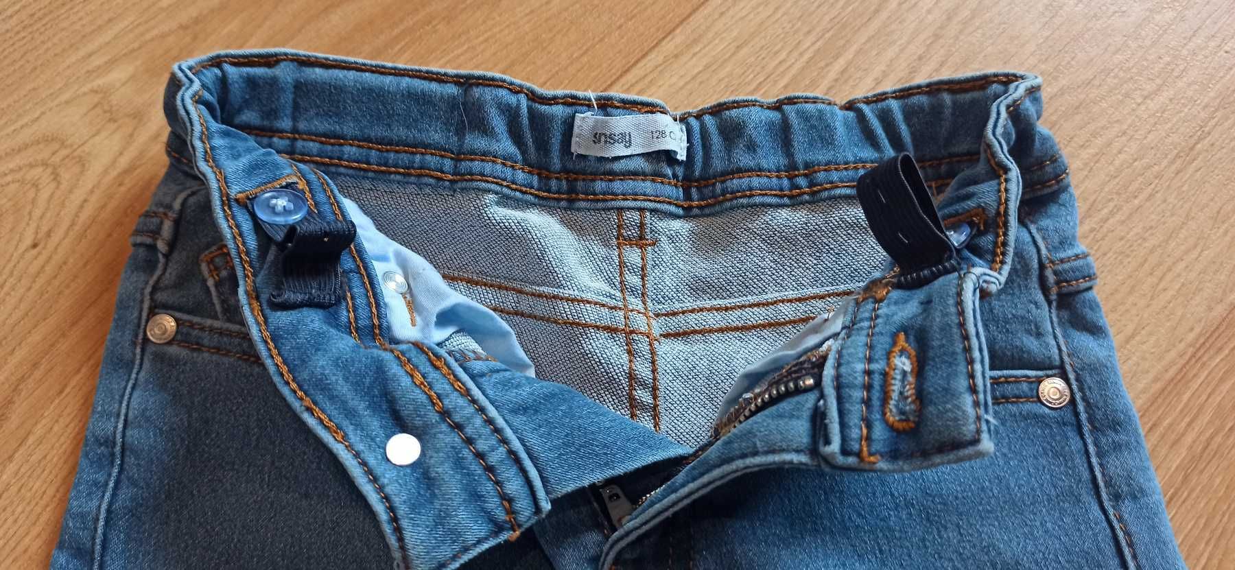 Jeansy, spodnie chłopięce, rozmiar 128