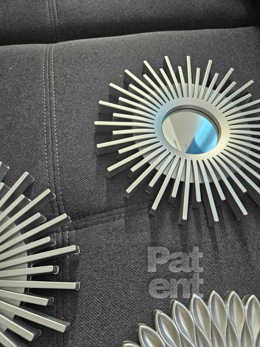 Lustra zestaw 3 luster w srebrnych ramkach do domu na ścianę dekoracja