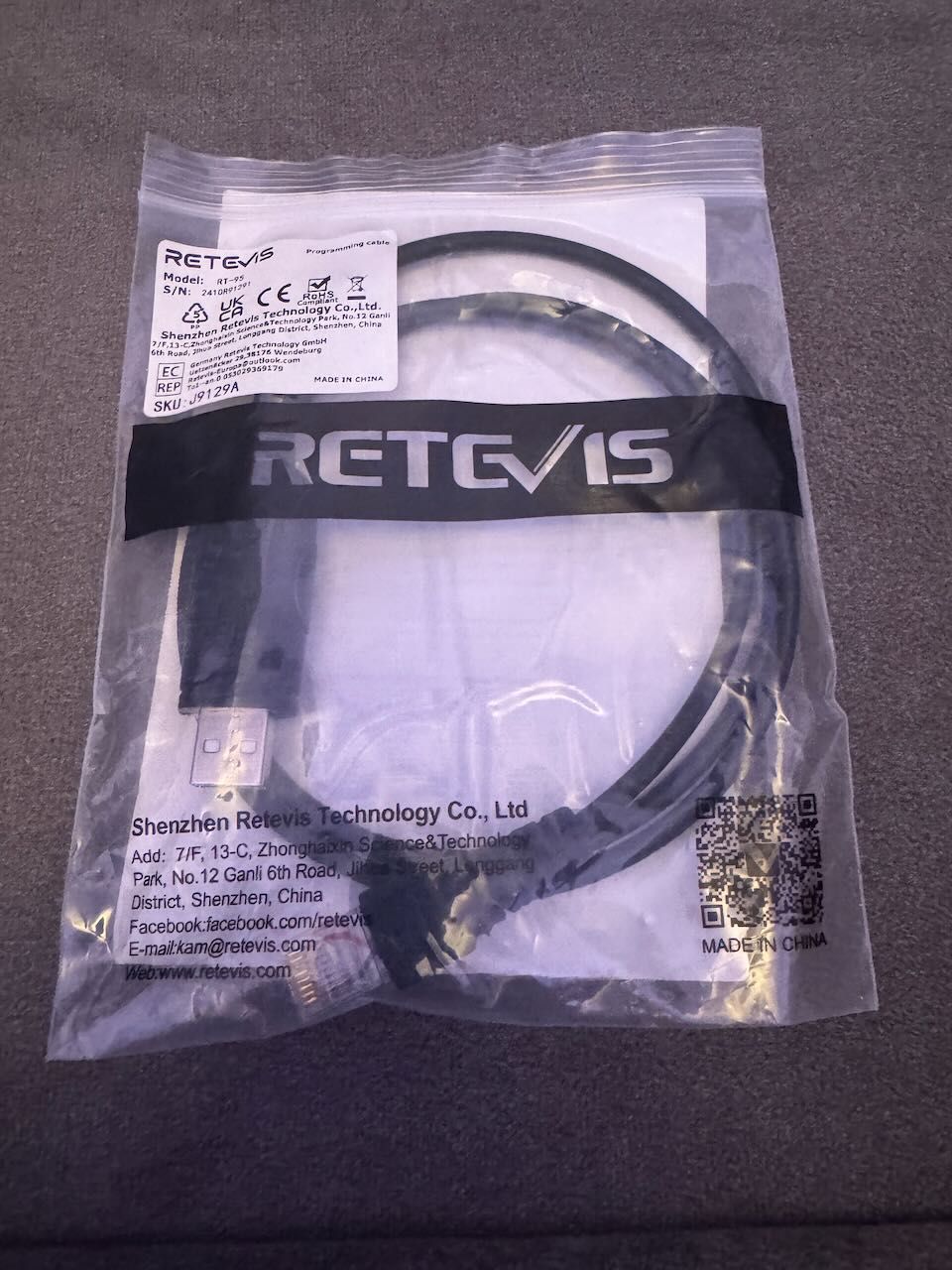 Radiotelefon RETEVIS RT-95 VOX 2m/70cm z kablem do programowania