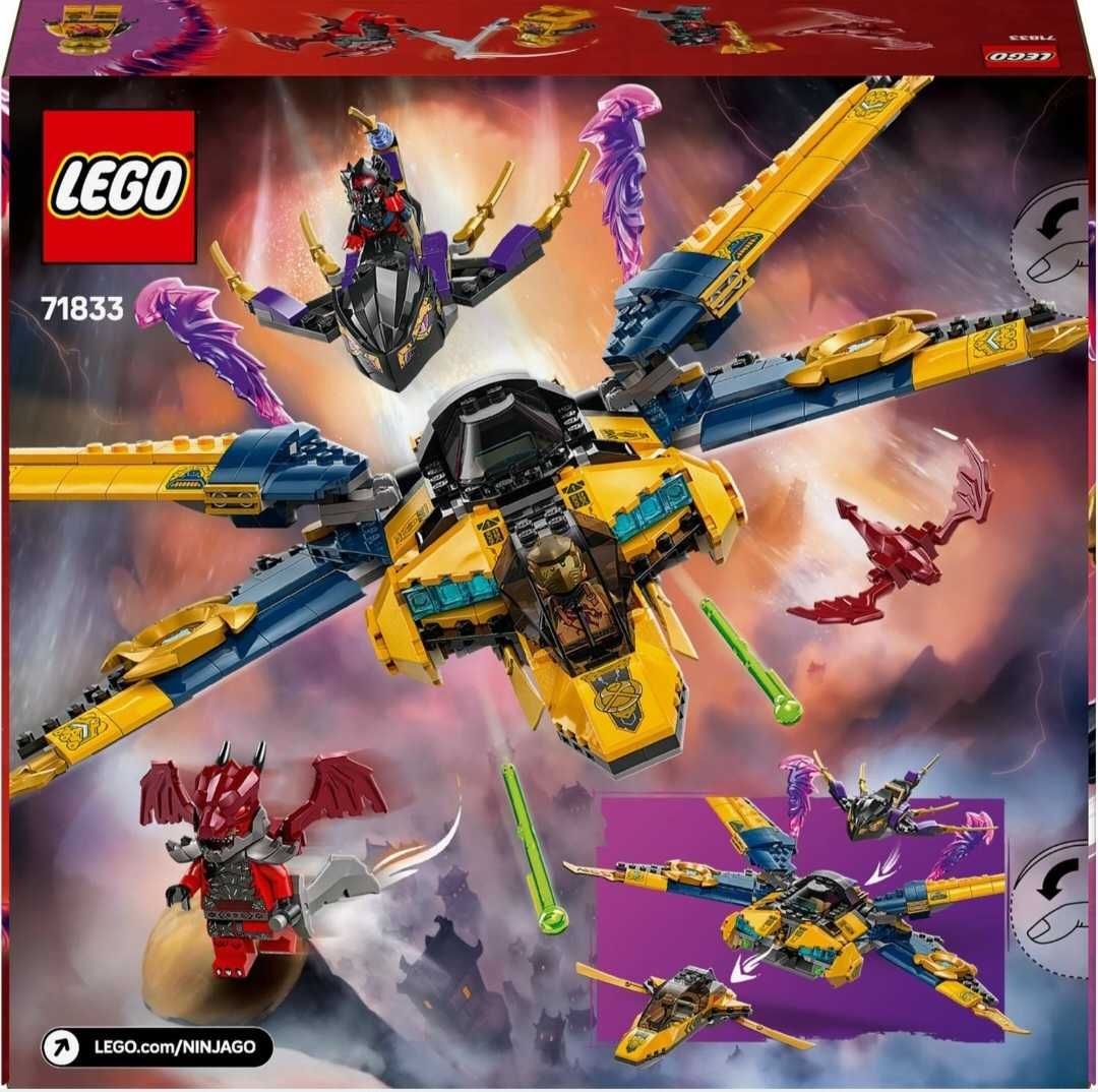 LEGO® NINJAGO 71833 Ras i burzowy superodrzutowiec