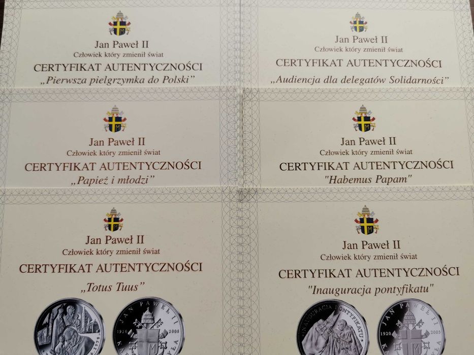 2 x Zestaw Numizmatów Jan Paweł II - Człowiek Który Zmienił Świat