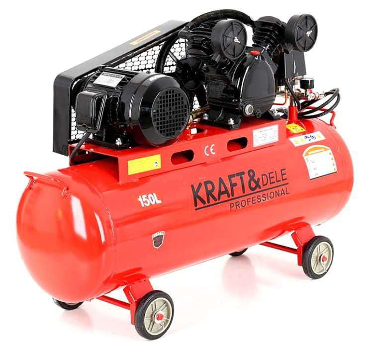 KRAFT&DELE Kompresor Olejowy Sprężarka 150l 400v 5,2km 2Tłoki KD406