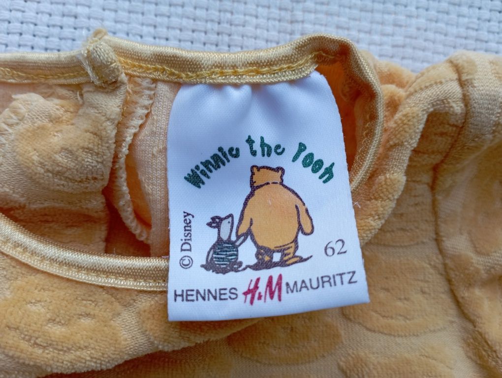 Urocza jesienna sukienka Kubuś Puchatek Winnie the Pooh 62 H&M
