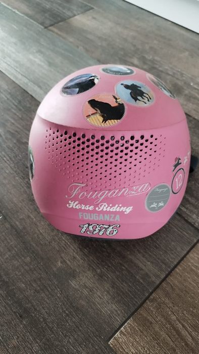 Kask jeździecki Fouganza – rozmiar 49-51, różowy