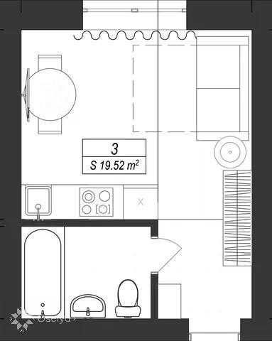 Квартира-студія первинка ЖК Смарт Ідея Профспілкова 5А