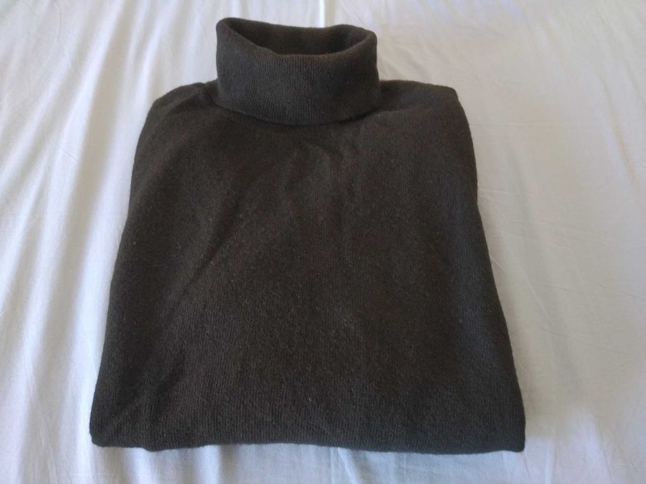 Camisola Gola Alta da Springfiled (cor: Preto) - Lã (Wool) - Tamanho L