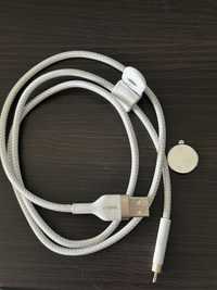 Kabel USB - Lightning BELKIN Braided Silicone 1 m Biały