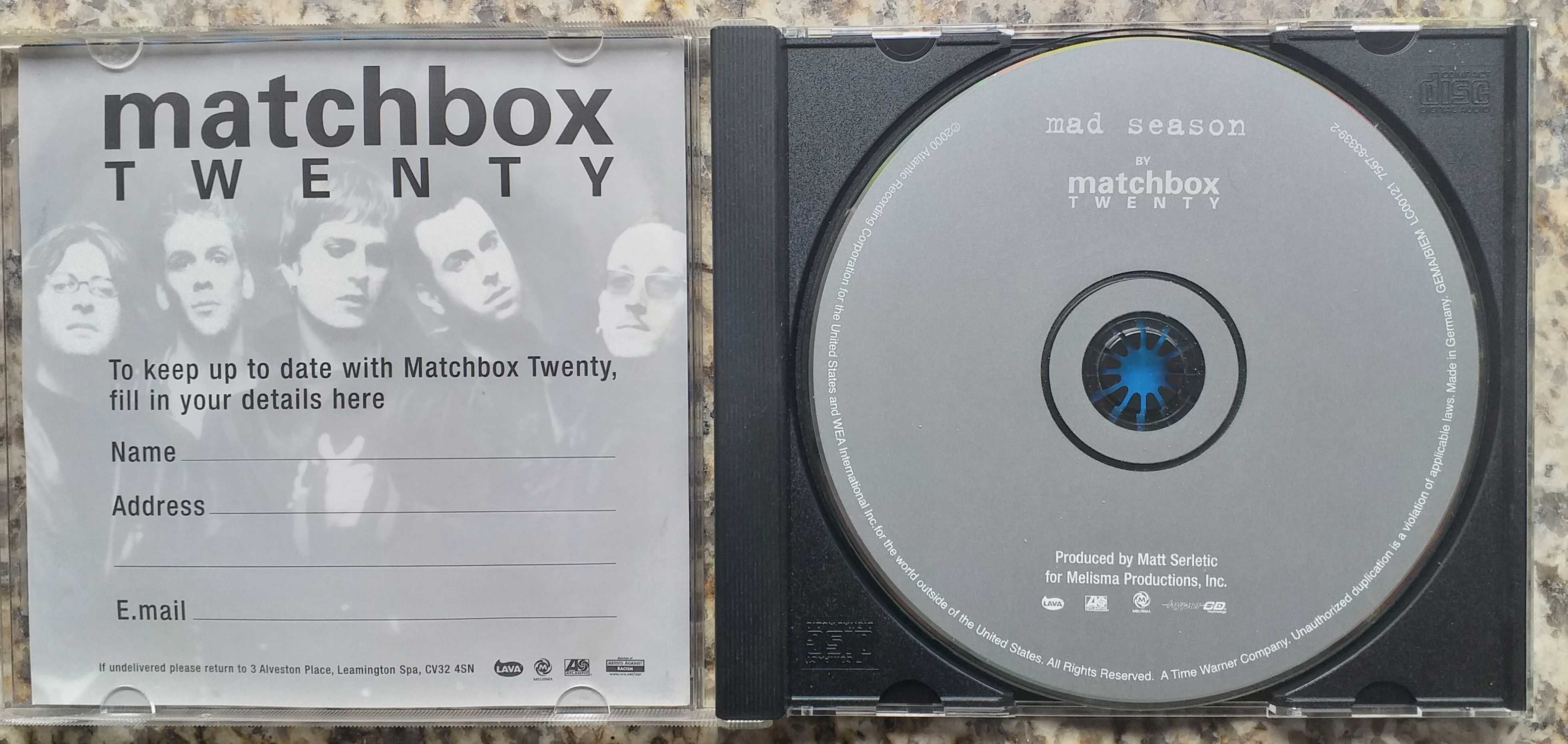 Cd Matchbox Twenty "Mad Season", como novo